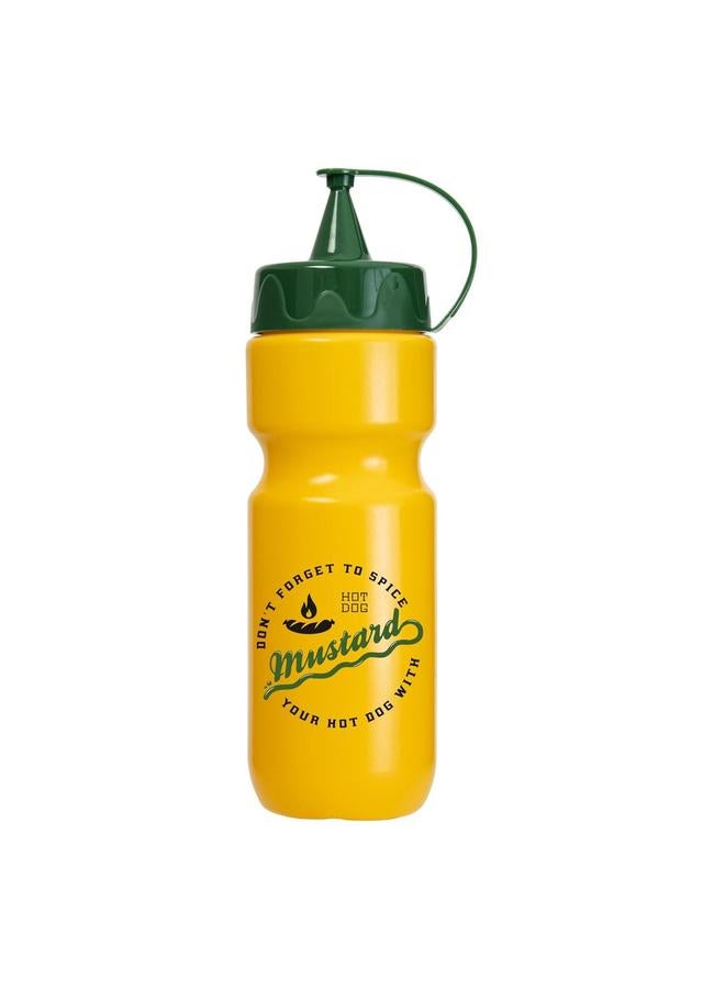 HEREVIN Mustard Yellow Decorated Mustard Dispenser Bottle 660Ml - Image 3